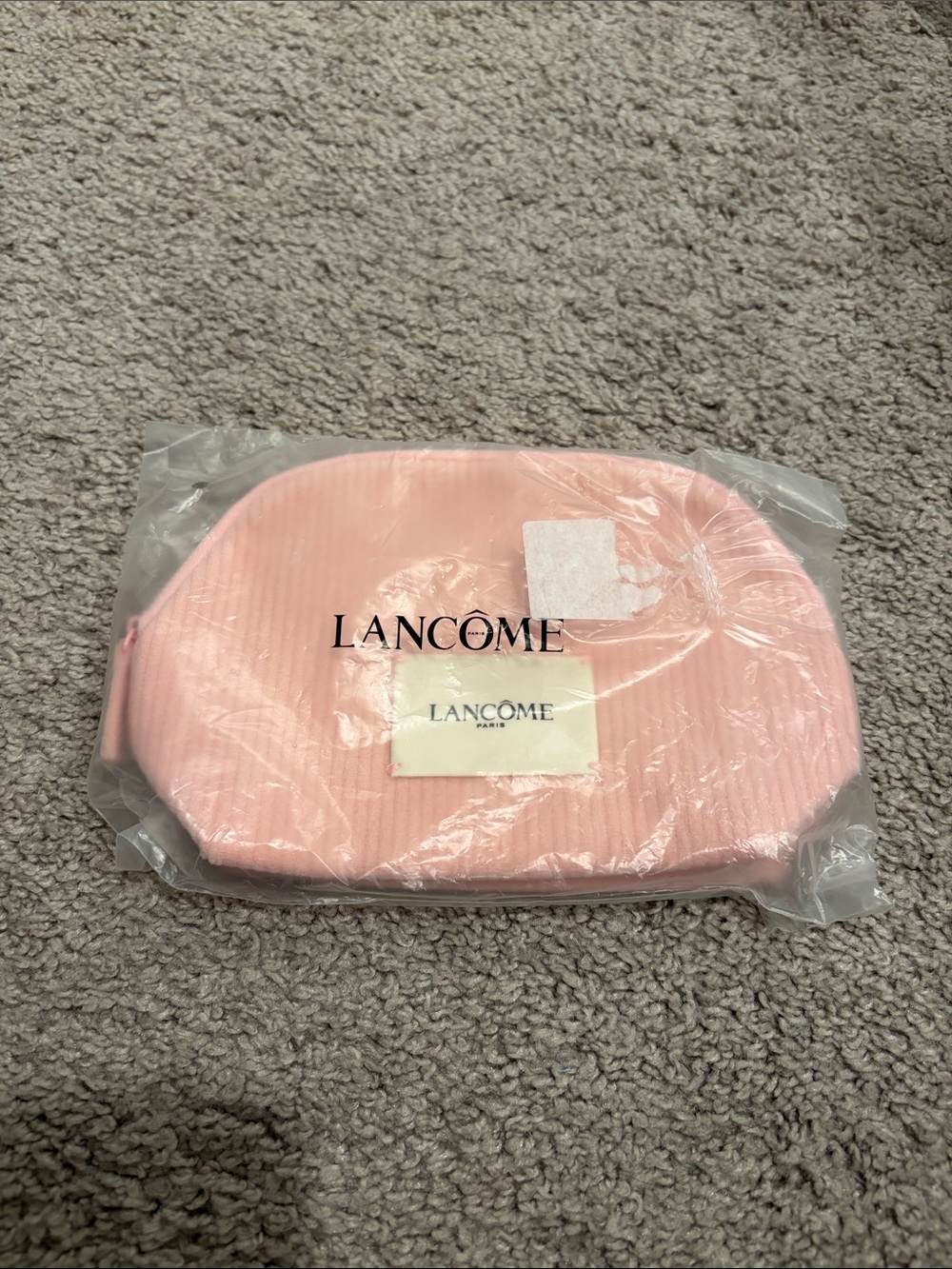 Lancome Pink Zip Cosmetic Pouch